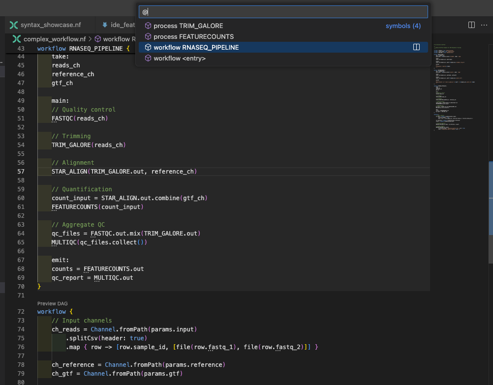 심볼 탐색